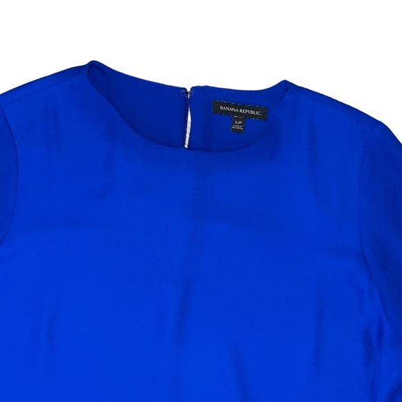 Banana Republic Brilliant Blue Long Bell Sleeve Blouse Size Small - Picture 3 of 5